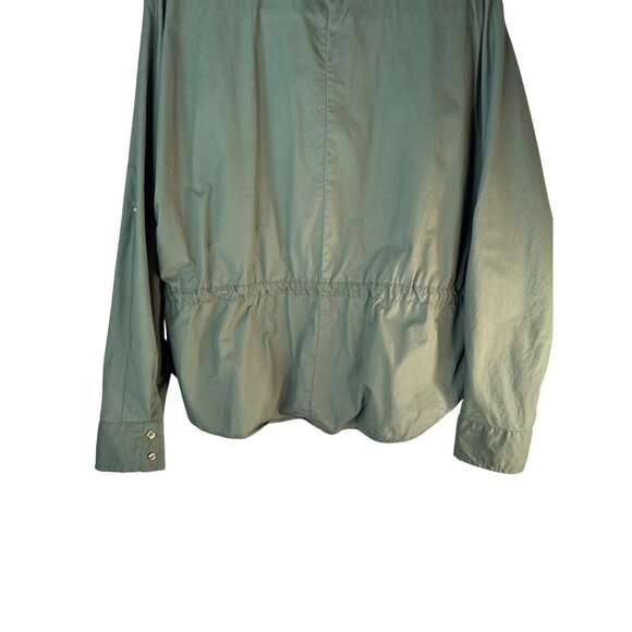 ZARA Womens XL Khaki Green Military Utility Cotton Jacket - Picture 11 of 15